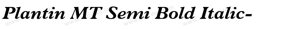 Plantin MT Semi Bold Italic字体转换